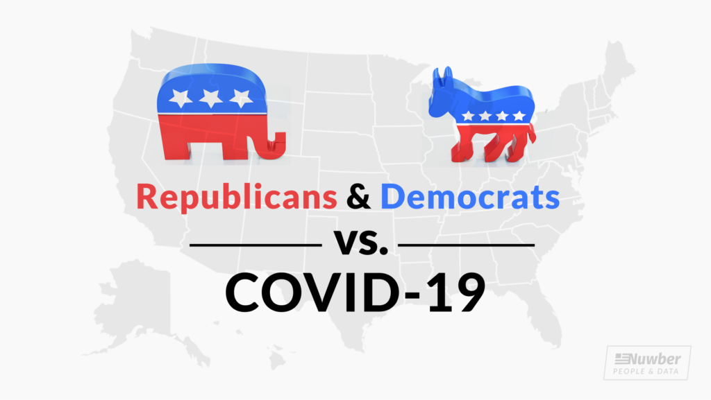 COVID-19 in Democratic and Republican counties