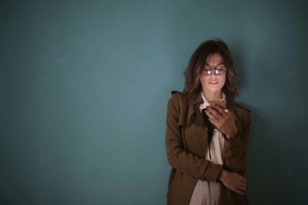 woman going through her partner's phone